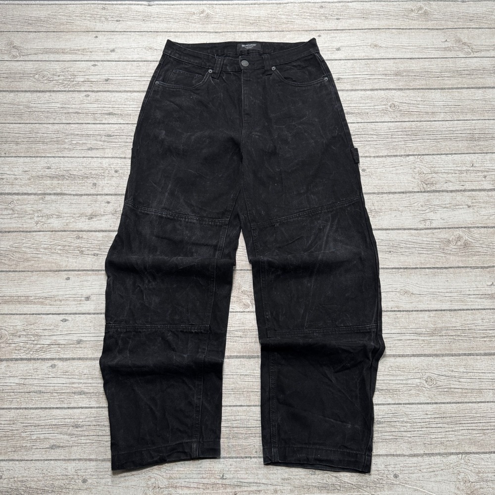 Bluenotes Carpenter Jeans Men's 34 Black Relaxed Fit Straight Utility Workwear